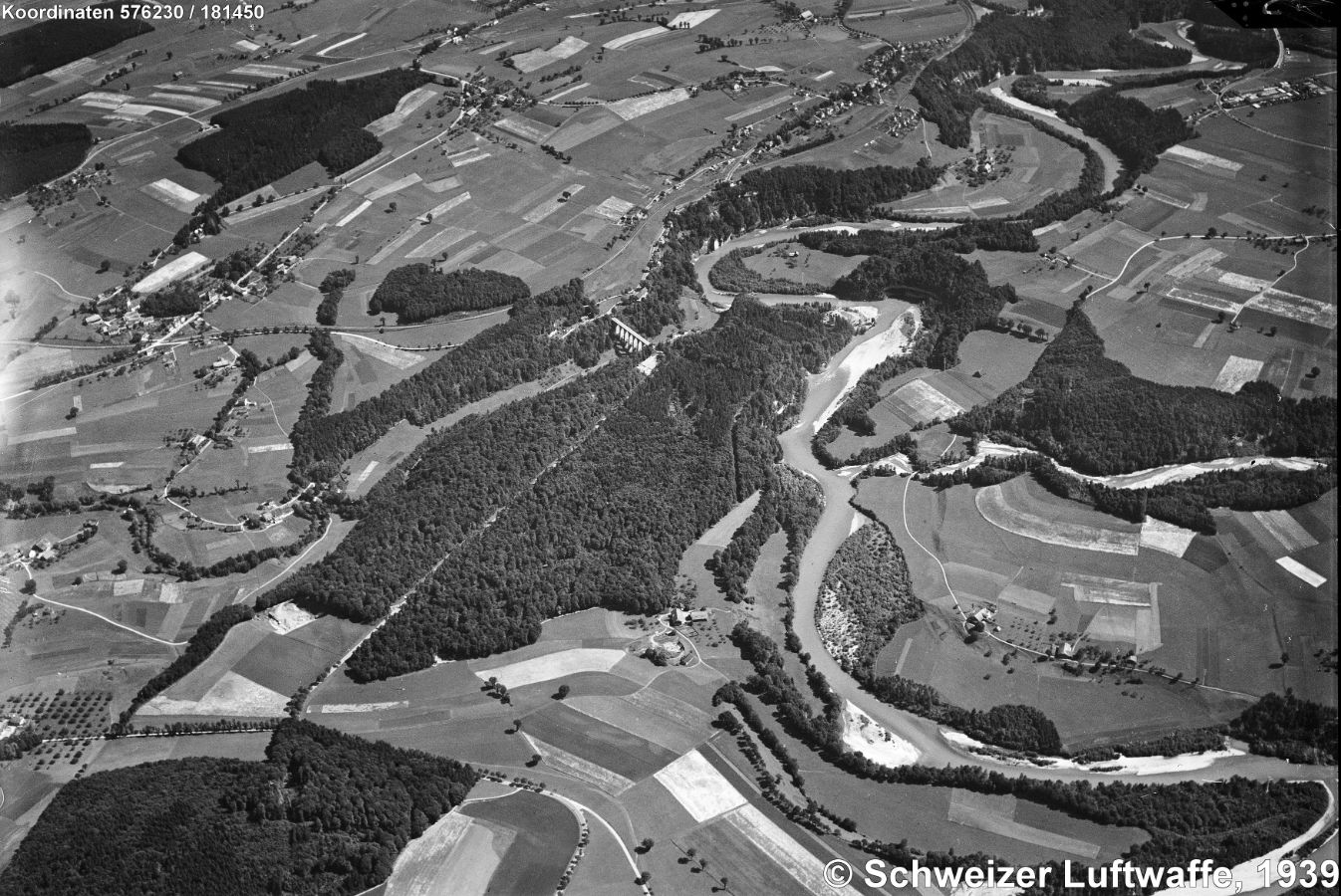 Fribourg Villars sur Glâne 1939, Postition: 2'576'219.80, 1'181'511.35